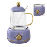 Portable Electric Kettle Stew Cup 450ML Health Cup Mini Slow Cooker Kettle Office Flower Teapot Split Tea Boiler AU Plug 220V Violet 450ml