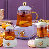 Portable Electric Kettle Stew Cup 450ML Health Cup Mini Slow Cooker Kettle Office Flower Teapot Split Tea Boiler AU Plug 220V Violet 450ml