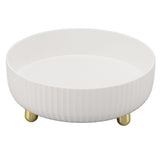 360 Degree Rotating Storage Rack Organizer Round Cosmetic Spice Rack Turntable for Kitchen Cabinet Pantry Small White