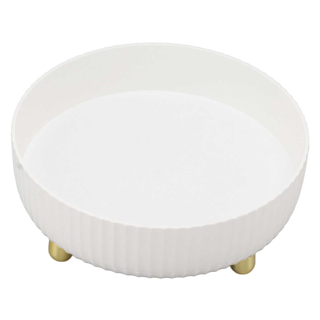 360 Degree Rotating Storage Rack Organizer Round Cosmetic Spice Rack Turntable for Kitchen Cabinet Pantry Small White