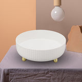 360 Degree Rotating Storage Rack Organizer Round Cosmetic Spice Rack Turntable for Kitchen Cabinet Pantry Small White