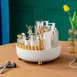 360 Degree Rotating Storage Rack Organizer Round Cosmetic Spice Rack Turntable for Kitchen Cabinet Pantry Small White - Extra Image