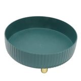 360 Degree Rotating Storage Rack Organizer Round Cosmetic Spice Rack Turntable for Kitchen Cabinet Pantry Small Green