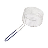 Frying Basket Stainless Steel Long Handle Reusable Rust Resistant Fry Net for Fish Chicken Nuggets Rubber Handle