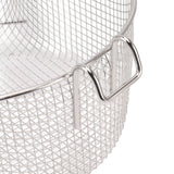 Frying Basket Stainless Steel Long Handle Reusable Rust Resistant Fry Net for Fish Chicken Nuggets Rubber Handle