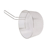 Frying Basket Stainless Steel Long Handle Reusable Rust Resistant Fry Net for Fish Chicken Nuggets Handle Without Rubber