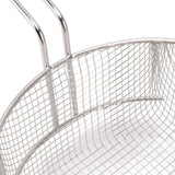 Frying Basket Stainless Steel Long Handle Reusable Rust Resistant Fry Net for Fish Chicken Nuggets Handle Without Rubber