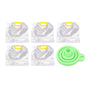 5Pcs Grain Sealed Storage Bag Reusable Transparent Grain Storage Bag for Rice Cereals Flour Nuts 2kg