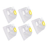 5Pcs Grain Sealed Storage Bag Reusable Transparent Grain Storage Bag for Rice Cereals Flour Nuts 2kg