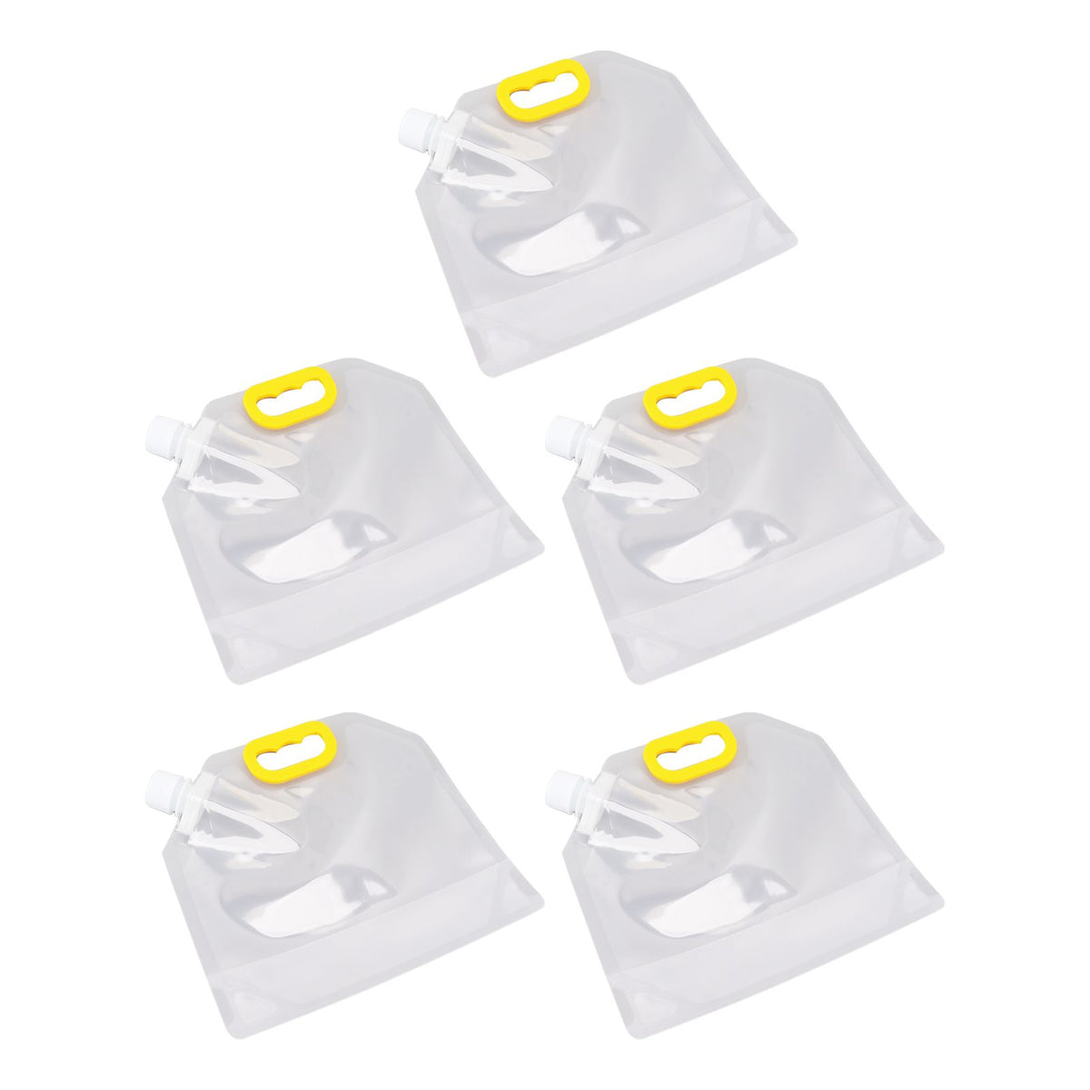 5Pcs Grain Sealed Storage Bag Reusable Transparent Grain Storage Bag for Rice Cereals Flour Nuts 2kg