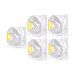 5Pcs Grain Sealed Storage Bag Reusable Transparent Grain Storage Bag for Rice Cereals Flour Nuts 2kg