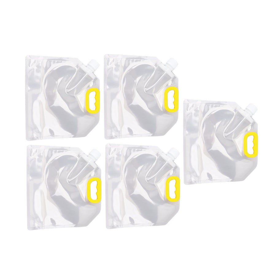 5Pcs Grain Sealed Storage Bag Reusable Transparent Grain Storage Bag for Rice Cereals Flour Nuts 2kg