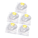 5Pcs Grain Sealed Storage Bag Reusable Transparent Grain Storage Bag for Rice Cereals Flour Nuts 2kg - Low Angle