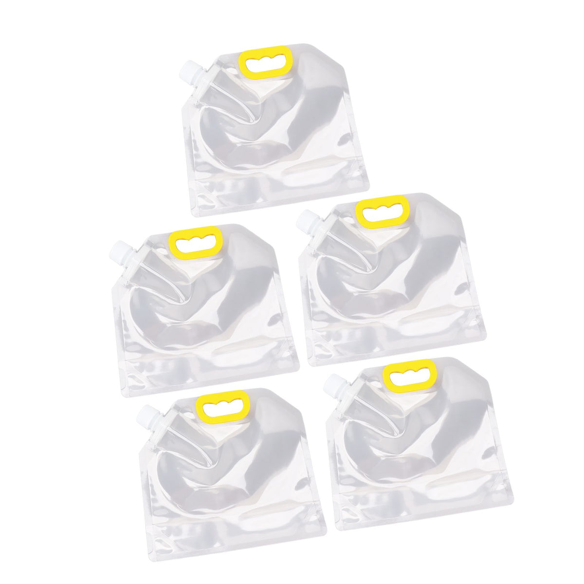 5Pcs Grain Sealed Storage Bag Reusable Transparent Grain Storage Bag for Rice Cereals Flour Nuts 2kg
