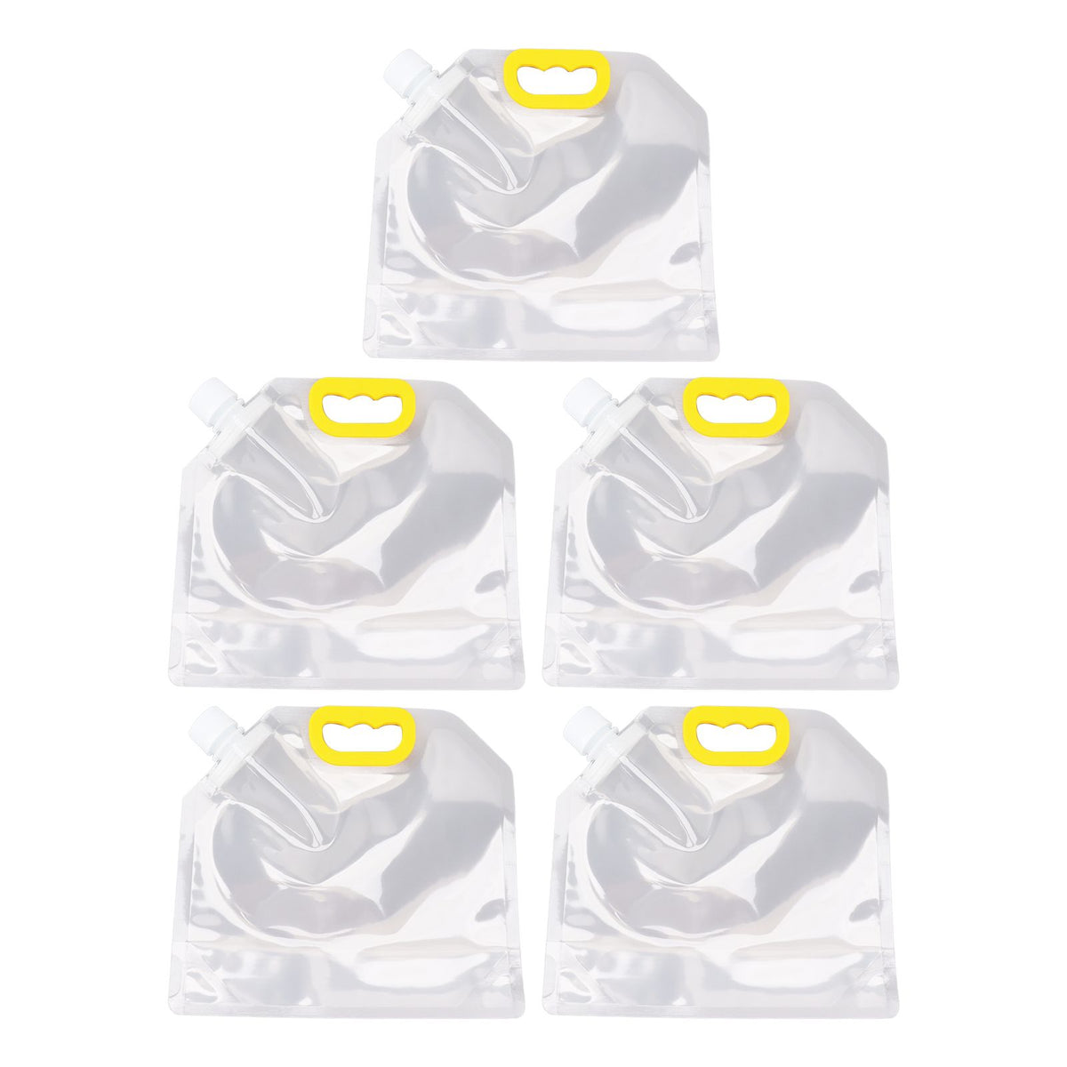 5Pcs Grain Sealed Storage Bag Reusable Transparent Grain Storage Bag for Rice Cereals Flour Nuts 2kg