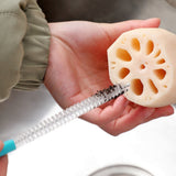 Sewer Drain Brush Nylon Plastic Mini Extra Long Straw Cleaning Brush for Pipe Hole Bottle - Extra Image