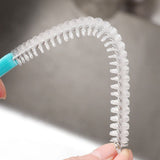 Sewer Drain Brush Nylon Plastic Mini Extra Long Straw Cleaning Brush for Pipe Hole Bottle - Extra Image