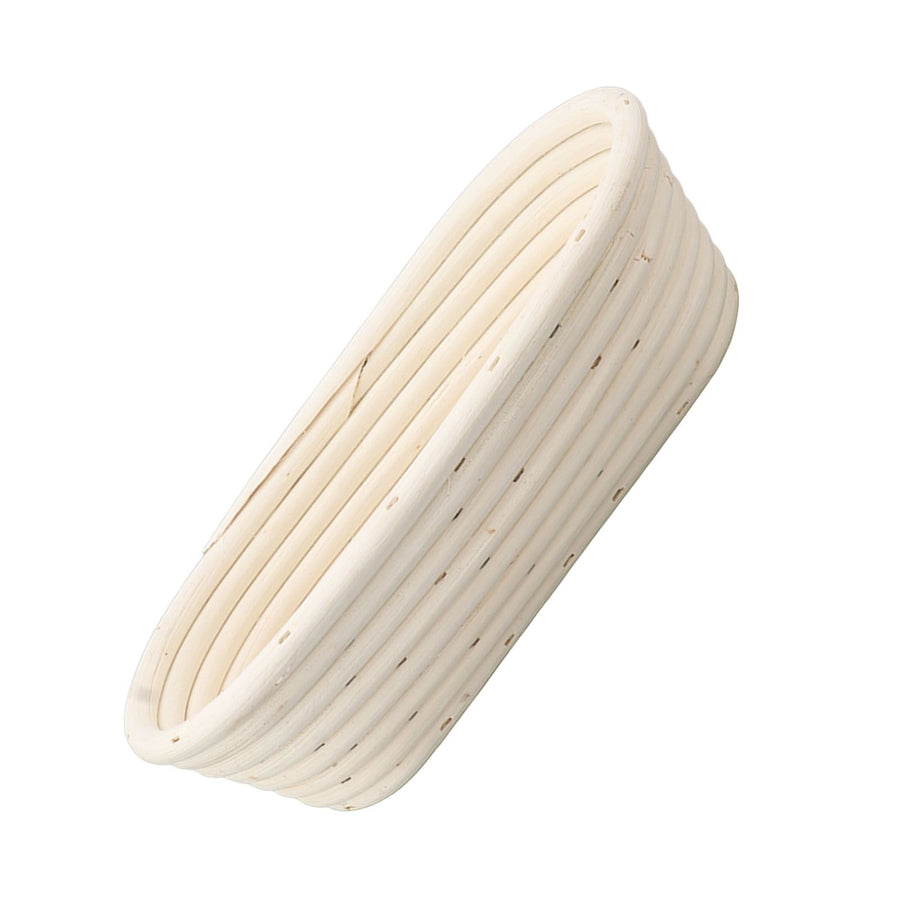 25cm Bread Proofing Basket Set Oval Natural Rattan Sourdough Proofing Basket Dough Scraper Cloth Liner Brush