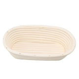 25cm Bread Proofing Basket Set Oval Natural Rattan Sourdough Proofing Basket Dough Scraper Cloth Liner Brush