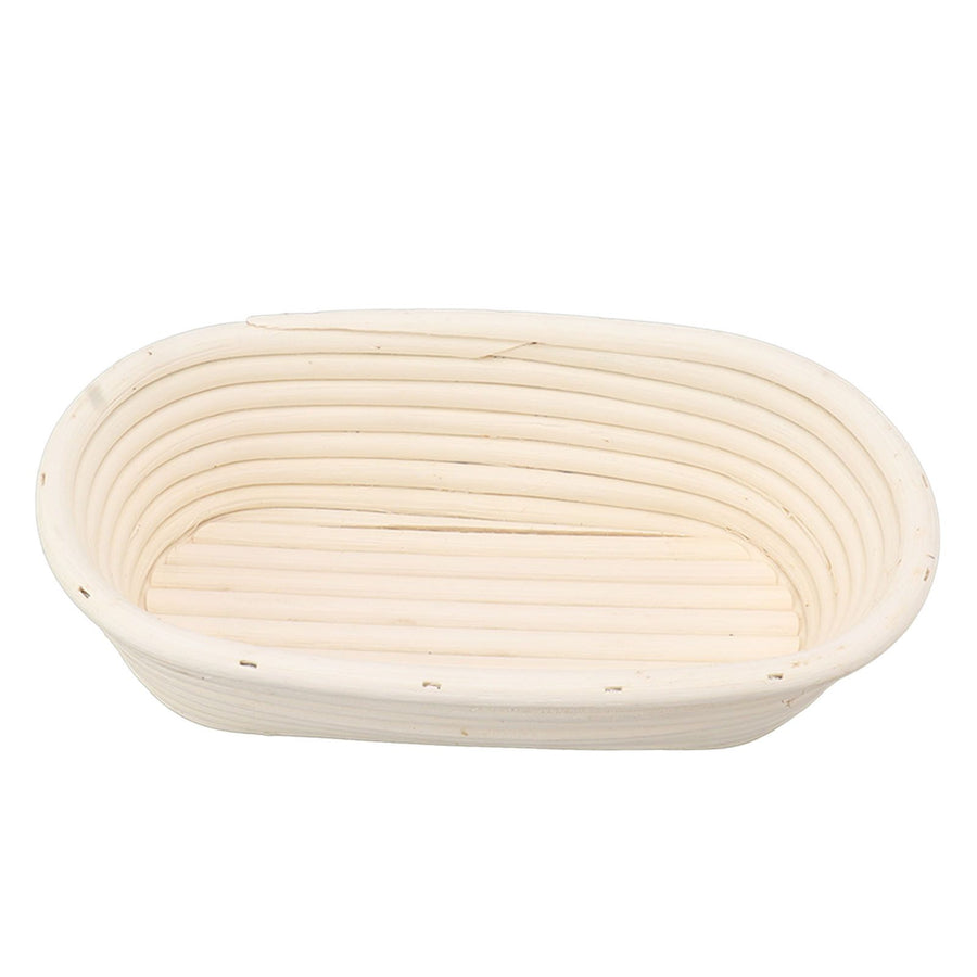 25cm Bread Proofing Basket Set Oval Natural Rattan Sourdough Proofing Basket Dough Scraper Cloth Liner Brush