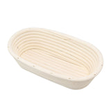 25cm Bread Proofing Basket Set Oval Natural Rattan Sourdough Proofing Basket Dough Scraper Cloth Liner Brush