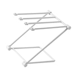 Countertop Dishcloth Drying Rack 4 Arms Folding Vertical Hand Towel Stand Dish Rag Storage Holder for Kitchen Light Gray - Front View