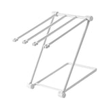 Countertop Dishcloth Drying Rack 4 Arms Folding Vertical Hand Towel Stand Dish Rag Storage Holder for Kitchen Light Gray