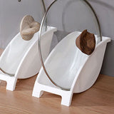 Japanese Kitchen Dish Storage Rack Plastic Dish Drying Rack Kitchen Utensil Storage Large Plate Holder - Rear View