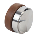 58mm Coffee Distributor Tamper Adjustable Depth Coffee Leveler Coffee Distribution Tool With Walnut Wood Handle - 45-Degree Angle