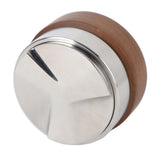 58mm Coffee Distributor Tamper Adjustable Depth Coffee Leveler Coffee Distribution Tool With Walnut Wood Handle