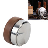 58mm Coffee Distributor Tamper Adjustable Depth Coffee Leveler Coffee Distribution Tool With Walnut Wood Handle