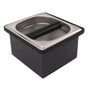 Coffee Knock Box Rubber Coffee Box with Removable Stainless Steel Ground Container for Cafe Bar S