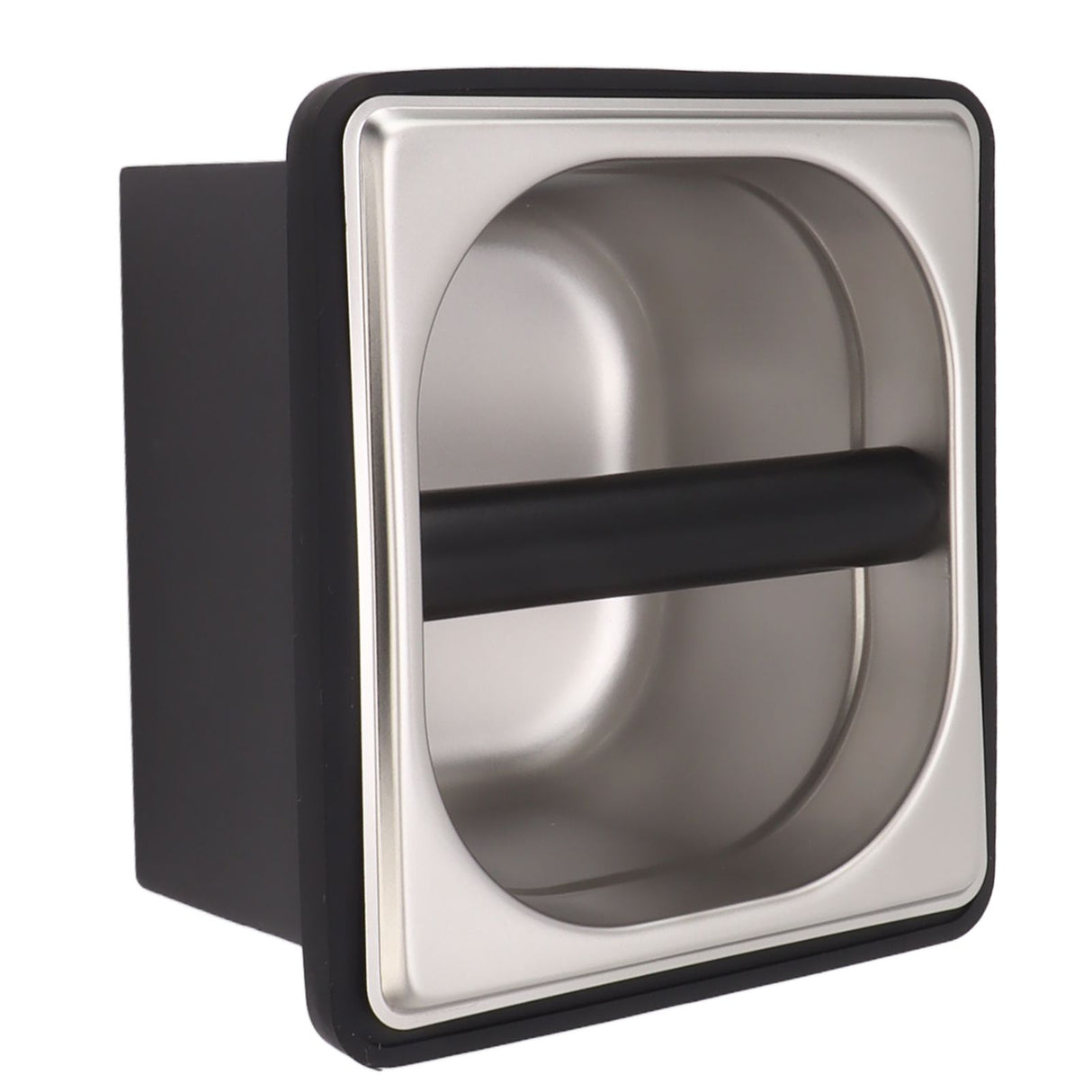 Coffee Knock Box Rubber Coffee Box with Removable Stainless Steel Ground Container for Cafe Bar S