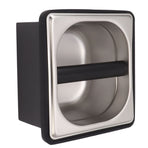 Coffee Knock Box Rubber Coffee Box with Removable Stainless Steel Ground Container for Cafe Bar S