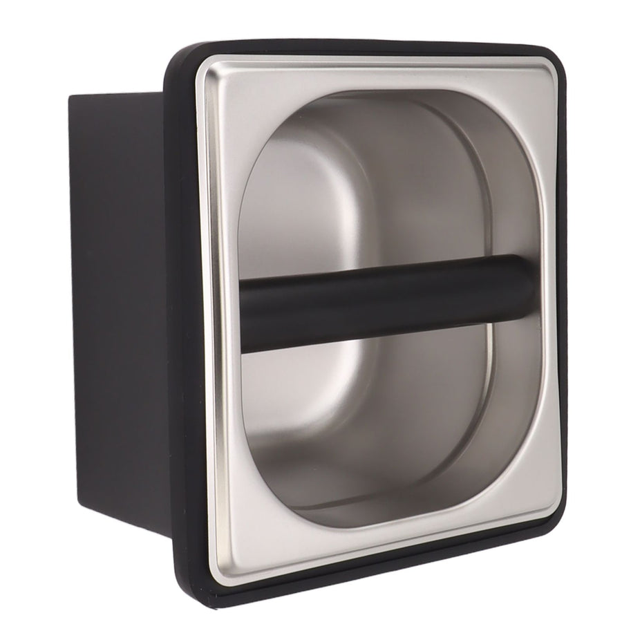 Coffee Knock Box Rubber Coffee Box with Removable Stainless Steel Ground Container for Cafe Bar S