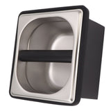Coffee Knock Box Rubber Coffee Box with Removable Stainless Steel Ground Container for Cafe Bar S