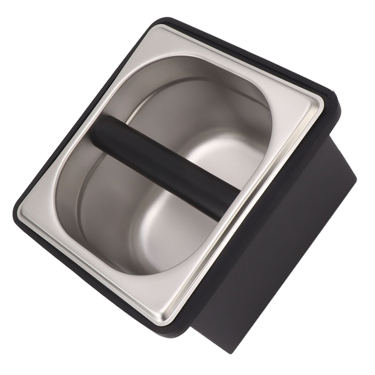 Coffee Knock Box Rubber Coffee Box with Removable Stainless Steel Ground Container for Cafe Bar S