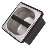 Coffee Knock Box Rubber Coffee Box with Removable Stainless Steel Ground Container for Cafe Bar S - Top-Down View