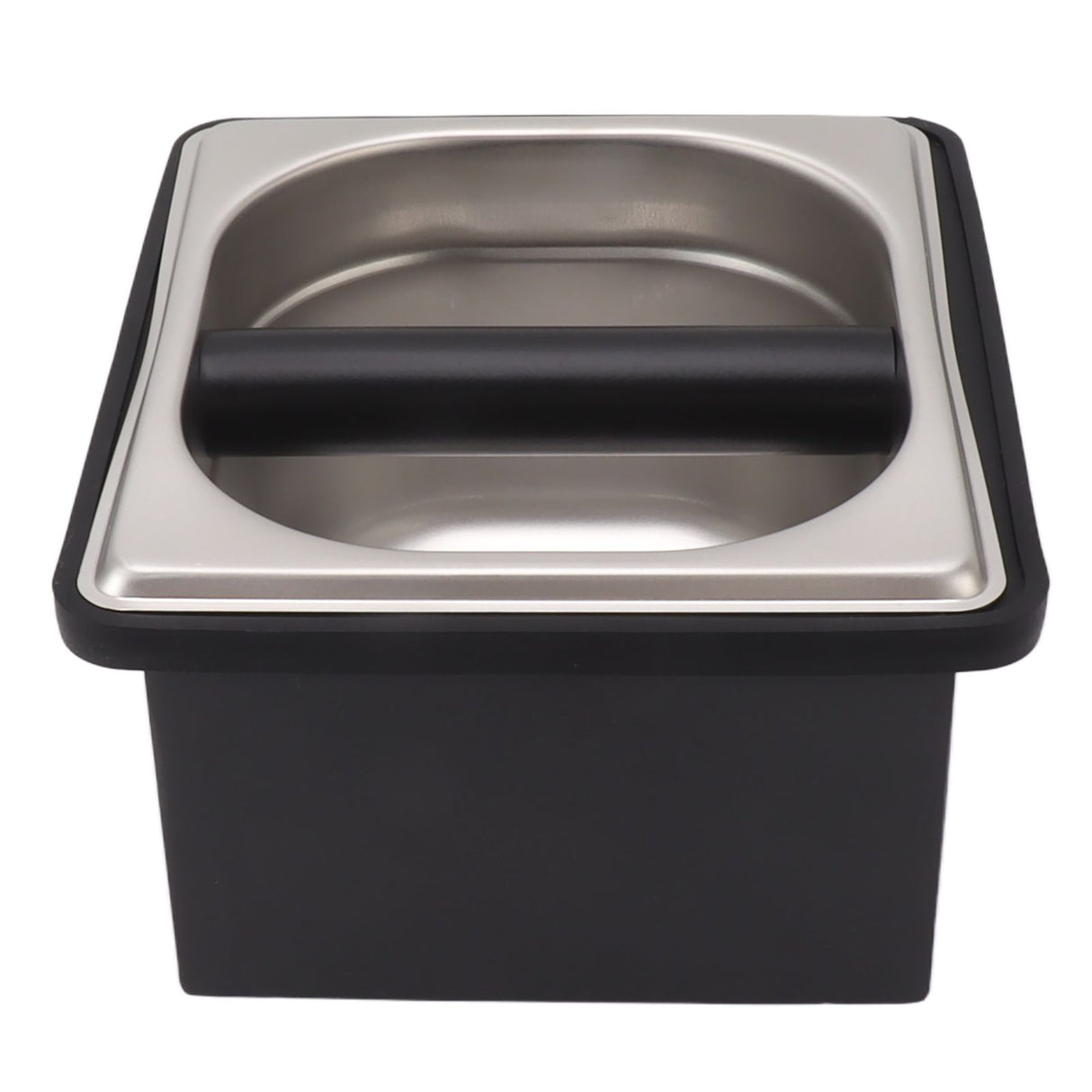 Coffee Knock Box Rubber Coffee Box with Removable Stainless Steel Ground Container for Cafe Bar S