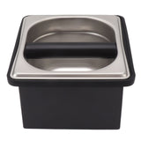 Coffee Knock Box Rubber Coffee Box with Removable Stainless Steel Ground Container for Cafe Bar S