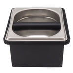 Coffee Knock Box Rubber Coffee Box with Removable Stainless Steel Ground Container for Cafe Bar S
