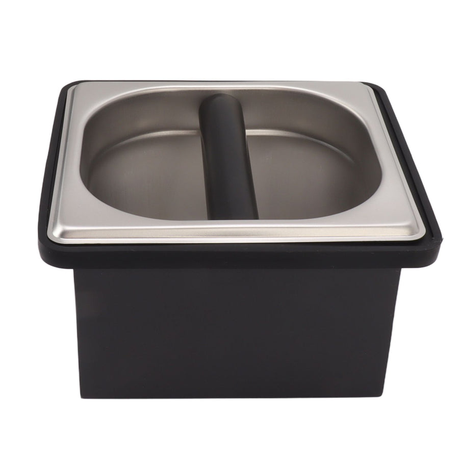 Coffee Knock Box Rubber Coffee Box with Removable Stainless Steel Ground Container for Cafe Bar S