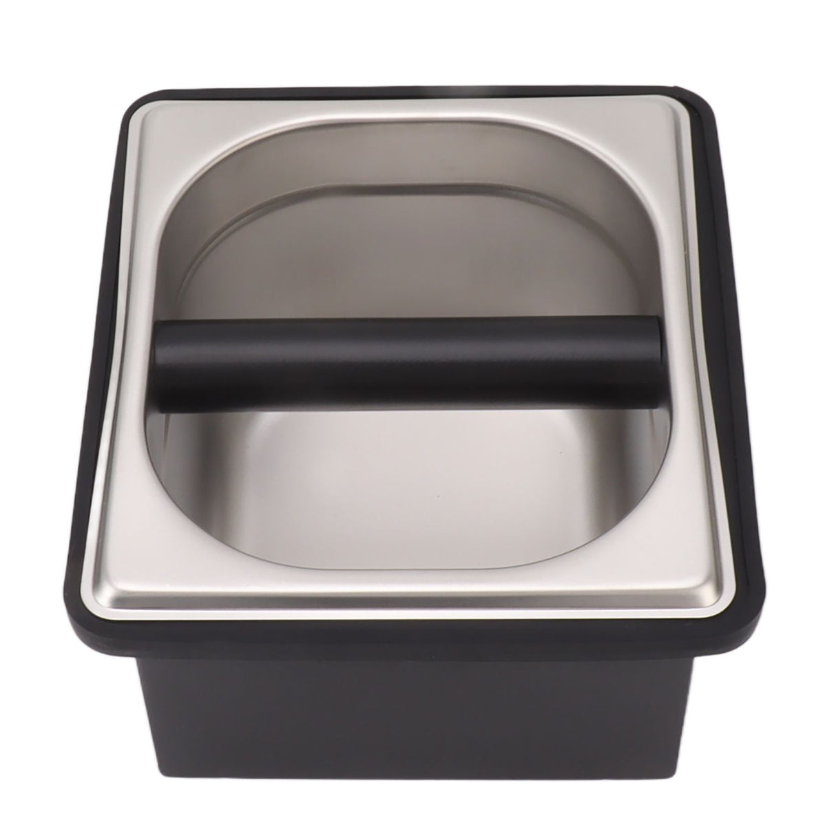 Coffee Knock Box Rubber Coffee Box with Removable Stainless Steel Ground Container for Cafe Bar S