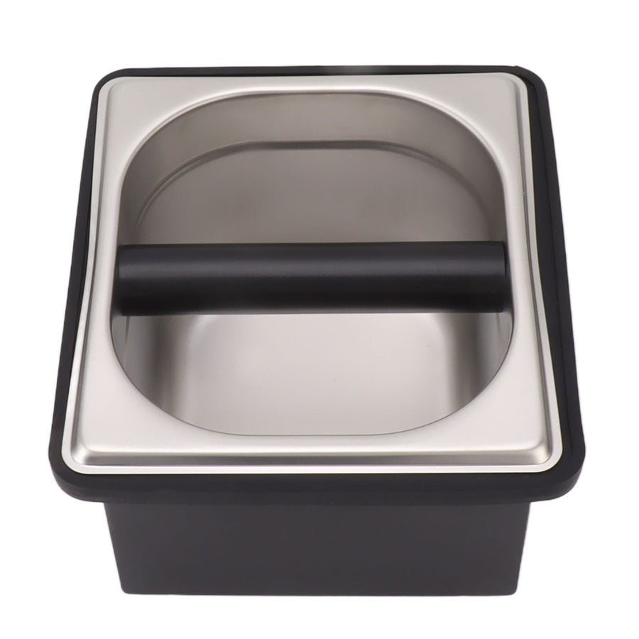 Coffee Knock Box Rubber Coffee Box with Removable Stainless Steel Ground Container for Cafe Bar S