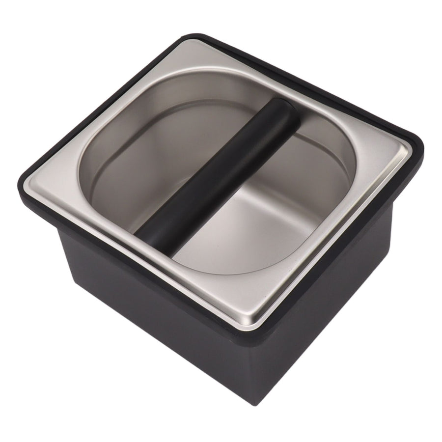 Coffee Knock Box Rubber Coffee Box with Removable Stainless Steel Ground Container for Cafe Bar S