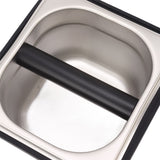 Coffee Knock Box Rubber Coffee Box with Removable Stainless Steel Ground Container for Cafe Bar S - Extra Image