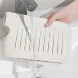 Silicone Sink Faucet Mat Foldable Thicken Soft Silicone Faucet Water Catcher Mat Sink Draining Pad for Kitchens Bathrooms - Extra Image