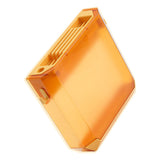 Wall Mounted Knife Holder Ultrathin Plastic Installation Box Storage Rack for Kitchen Yellow - Front View