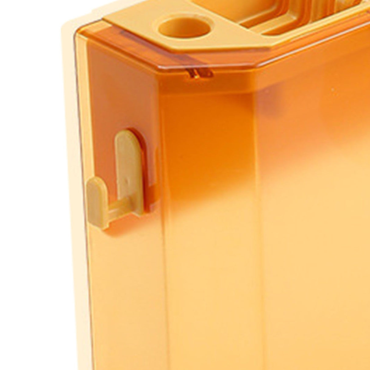 Wall Mounted Knife Holder Ultrathin Plastic Installation Box Storage Rack for Kitchen Yellow
