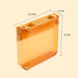 Wall Mounted Knife Holder Ultrathin Plastic Installation Box Storage Rack for Kitchen Yellow